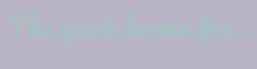 Image with Font Color A3C2C0 and Background Color B9B4C5